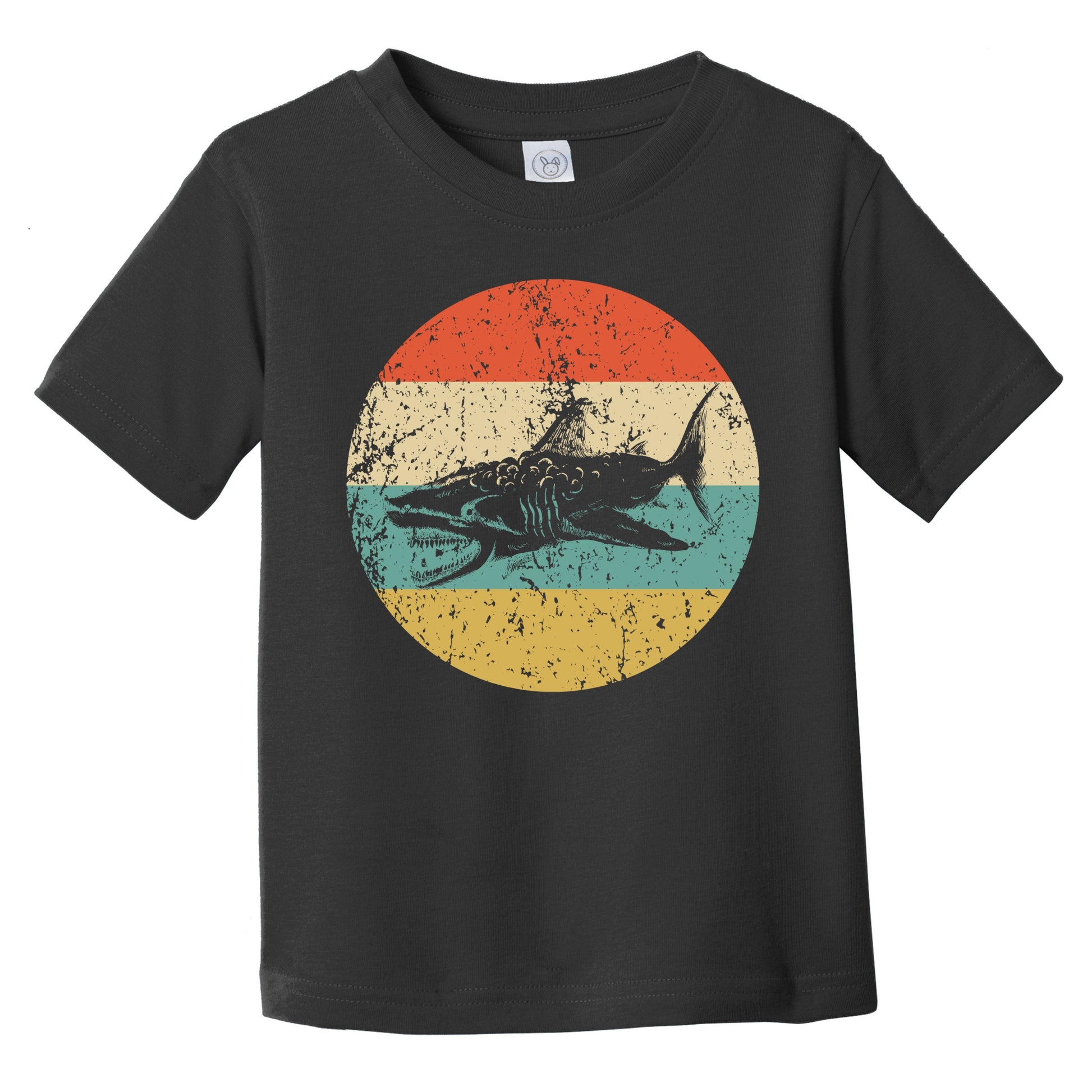 Retro Great White Shark Icon Megalodon Infant Toddler T-Shirt