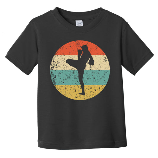 Retro Kick Boxer Icon Kick Boxing Infant Toddler T-Shirt