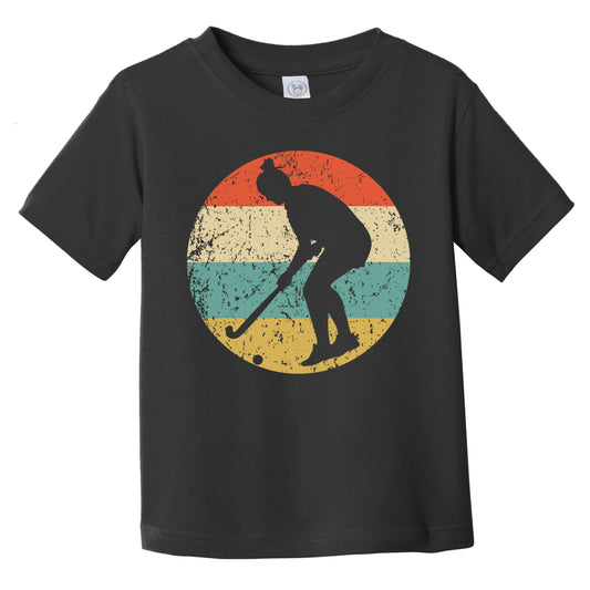 Retro Field Hockey Player Icon Field Hockey Infant Toddler T-Shirt