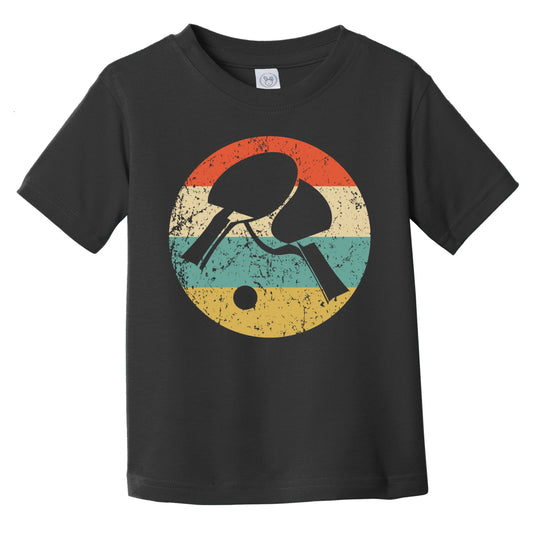 Retro Table Tennis Paddles Icon Table Tennis Infant Toddler T-Shirt