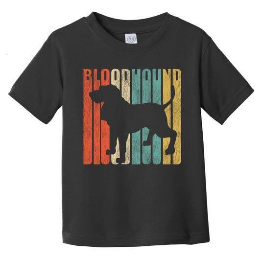Retro Bichon Frise Dog Silhouette Cracked Distressed Infant Toddler T-Shirt