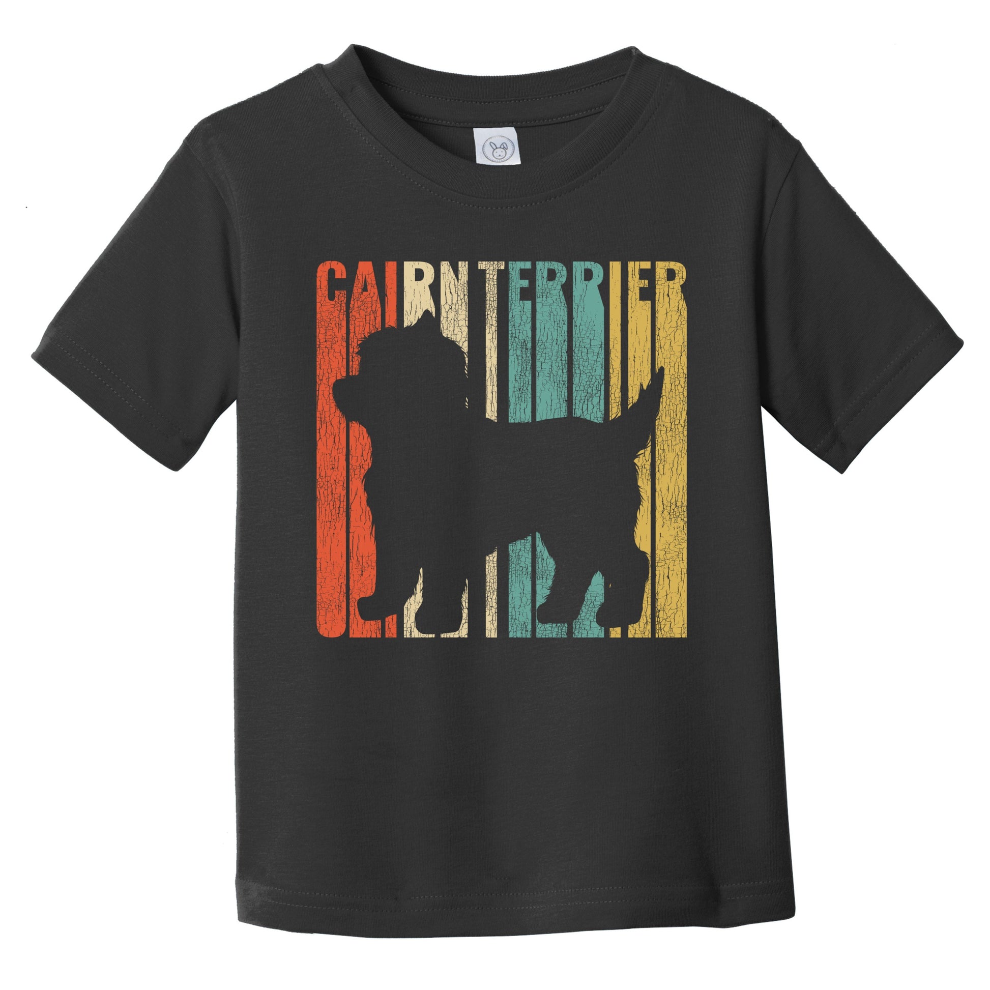 Retro Brittany Spaniel Dog Silhouette Cracked Distressed Infant Toddler T-Shirt