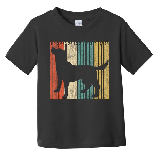 Retro Cairn Terrier Dog Silhouette Cracked Distressed Infant Toddler T-Shirt