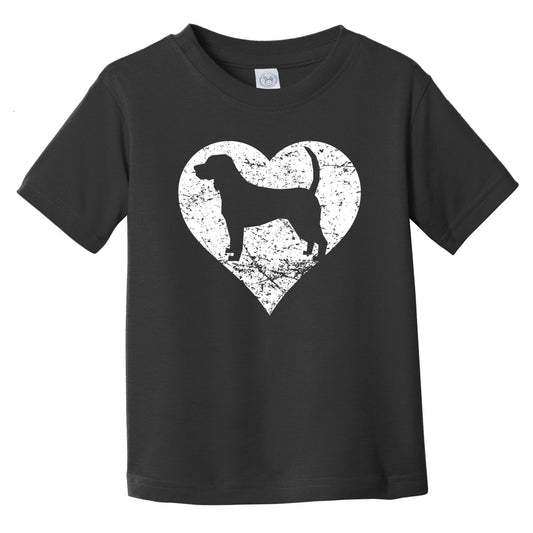 Distressed Beagle Heart Dog Owner Graphic Infant Toddler T-Shirt