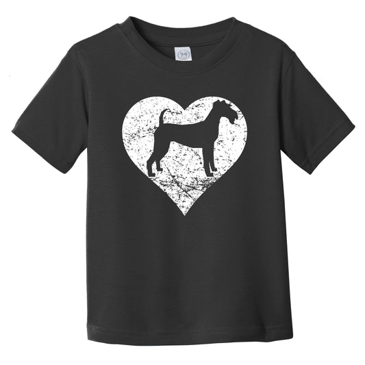 Distressed Irish Terrier Heart Dog Owner Graphic Infant Toddler T-Shirt