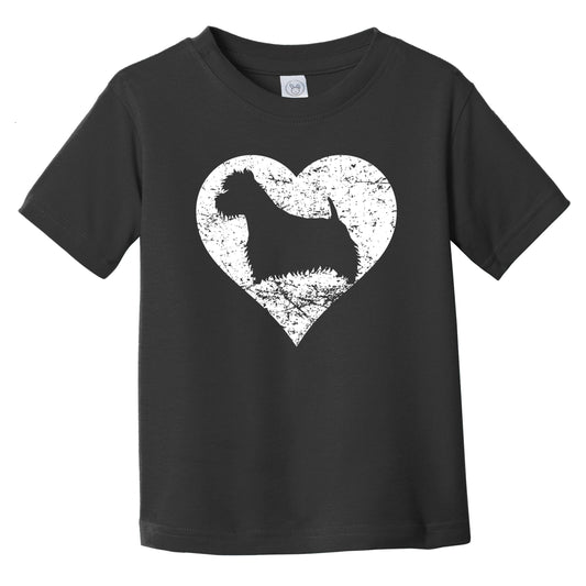 Distressed Westie Heart Dog Owner Graphic Infant Toddler T-Shirt