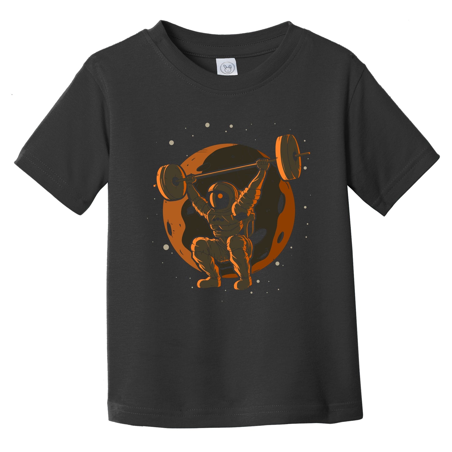 Weightlifting Astronaut Outer Space Spaceman Infant Toddler T-Shirt