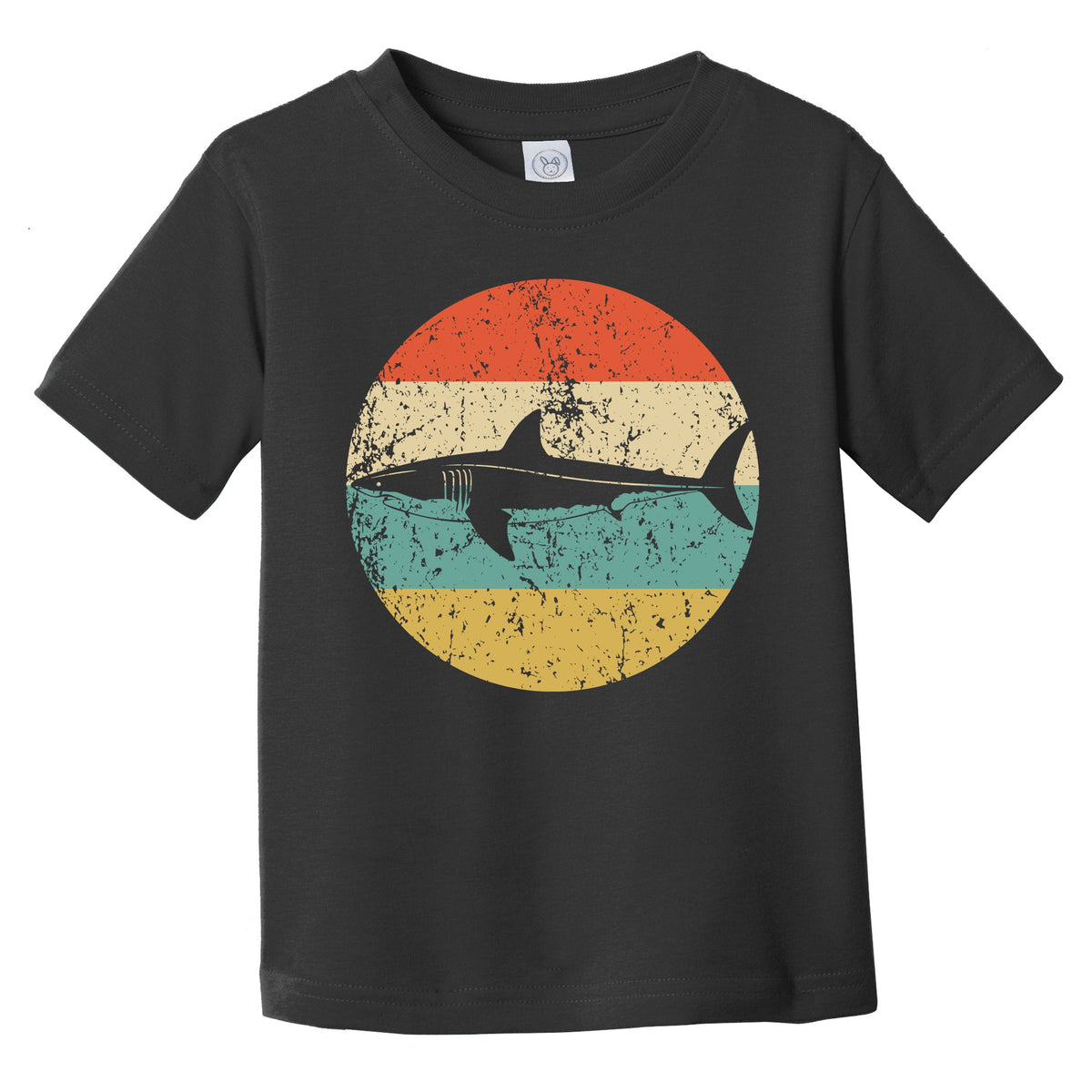Great White Shark Retro Shark Icon Infant Toddler T-Shirt