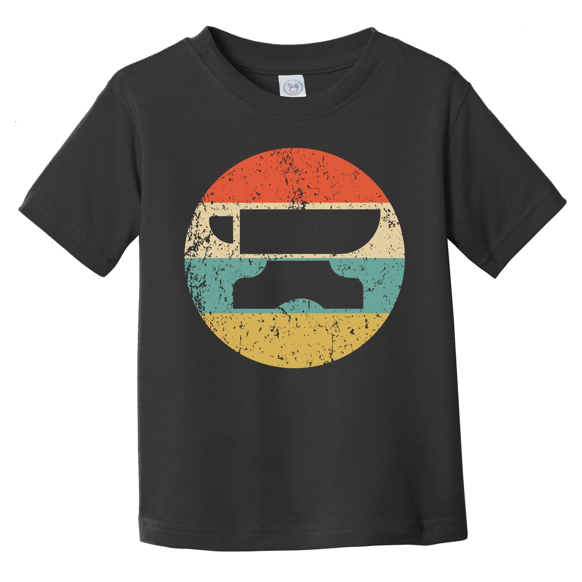 Retro Anvil 1960s 1970s Vintage Style Blacksmith Metalworker Infant Toddler T-Shirt