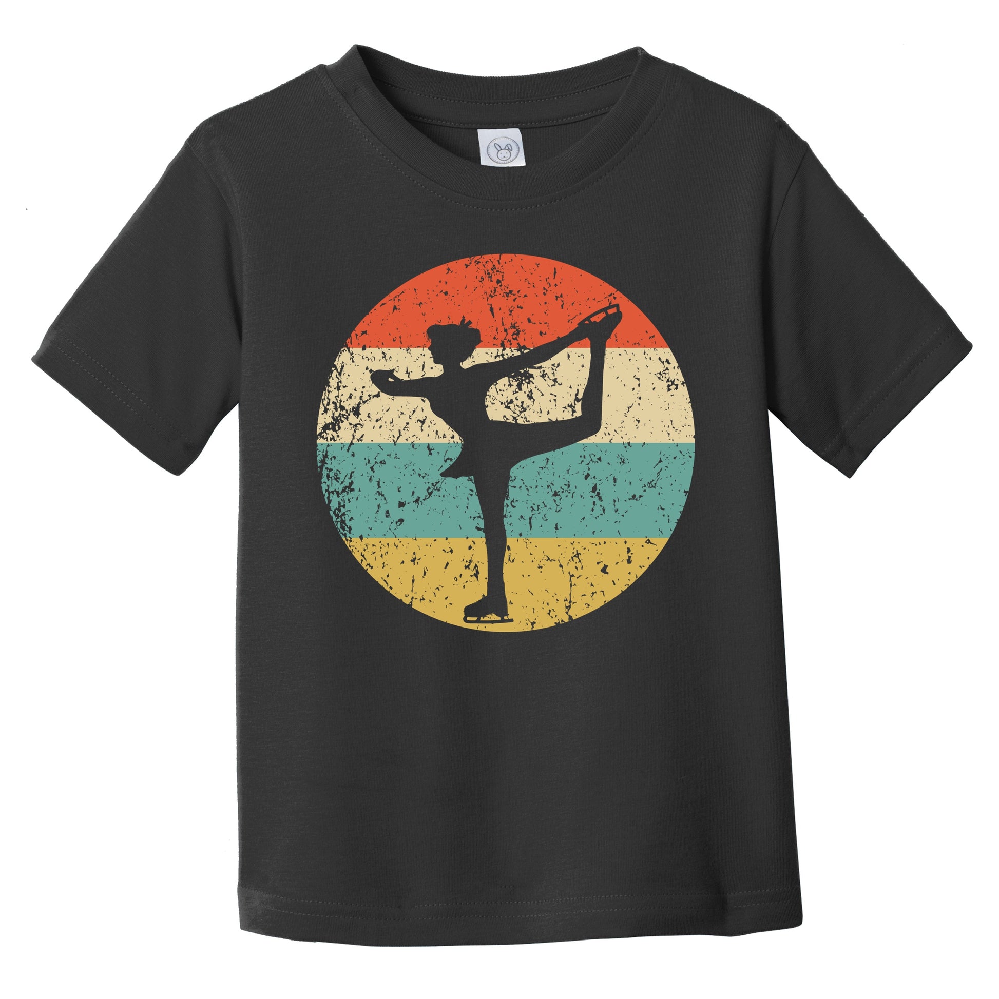 Retro Figure Skater 1960s 1970s Vintage Style Figure Skating Infant Toddler T-Shirt