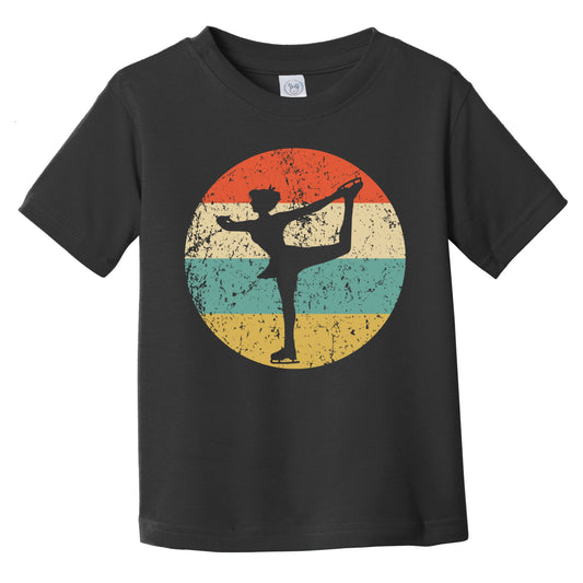 Retro Figure Skater 1960s 1970s Vintage Style Figure Skating Infant Toddler T-Shirt