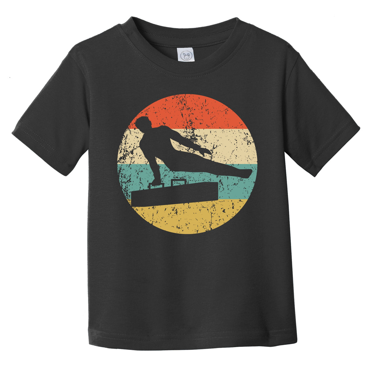 Retro Male Gymnast 1960's 1970's Vintage Style Gymnastics Infant Toddler T-Shirt