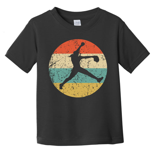 Retro Softball Pitcher 1960's 1970's Vintage Style Softball Infant Toddler T-Shirt