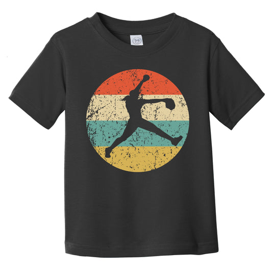 Retro Softball Pitcher 1960's 1970's Vintage Style Softball Infant Toddler T-Shirt