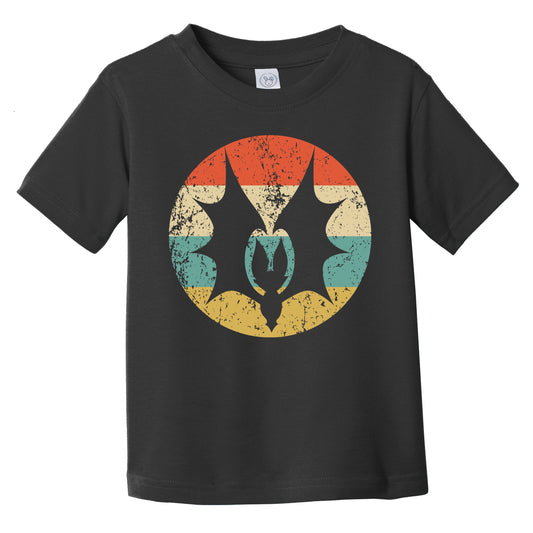 Retro Spooky Scary Bat Wings Silhouette Creepy Halloween Infant Toddler T-Shirt