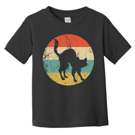 Retro Spooky Scary Halloween Cat Silhouette Creepy Infant Toddler T-Shirt