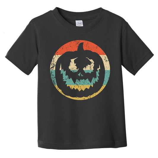 Retro Spooky Scary Jackolantern Halloween Pumpkin Silhouette Infant Toddler T-Shirt