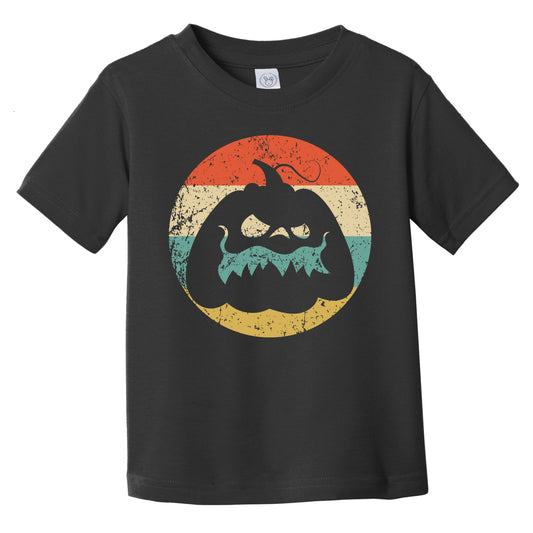 Retro Spooky Scary Jack-o-lantern Pumpkin Creepy Halloween Infant Toddler T-Shirt