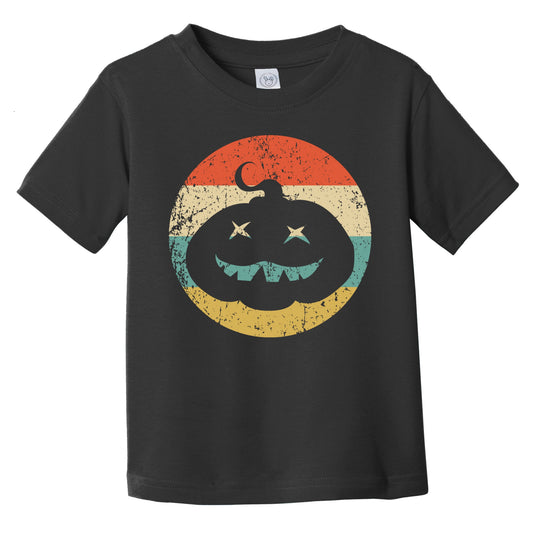 Halloween Spooky Scary Jack-o-lantern Pumpkin Creepy Retro Infant Toddler T-Shirt