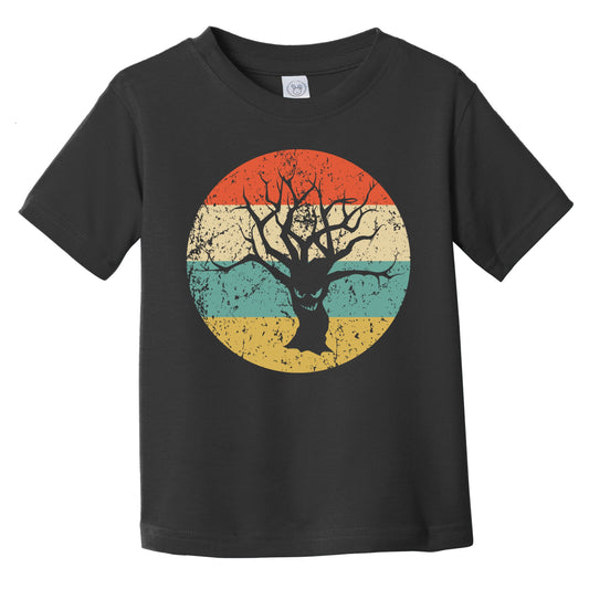 Retro Spooky Scary Haunted Tree Silhouette Creepy Halloween Infant Toddler T-Shirt