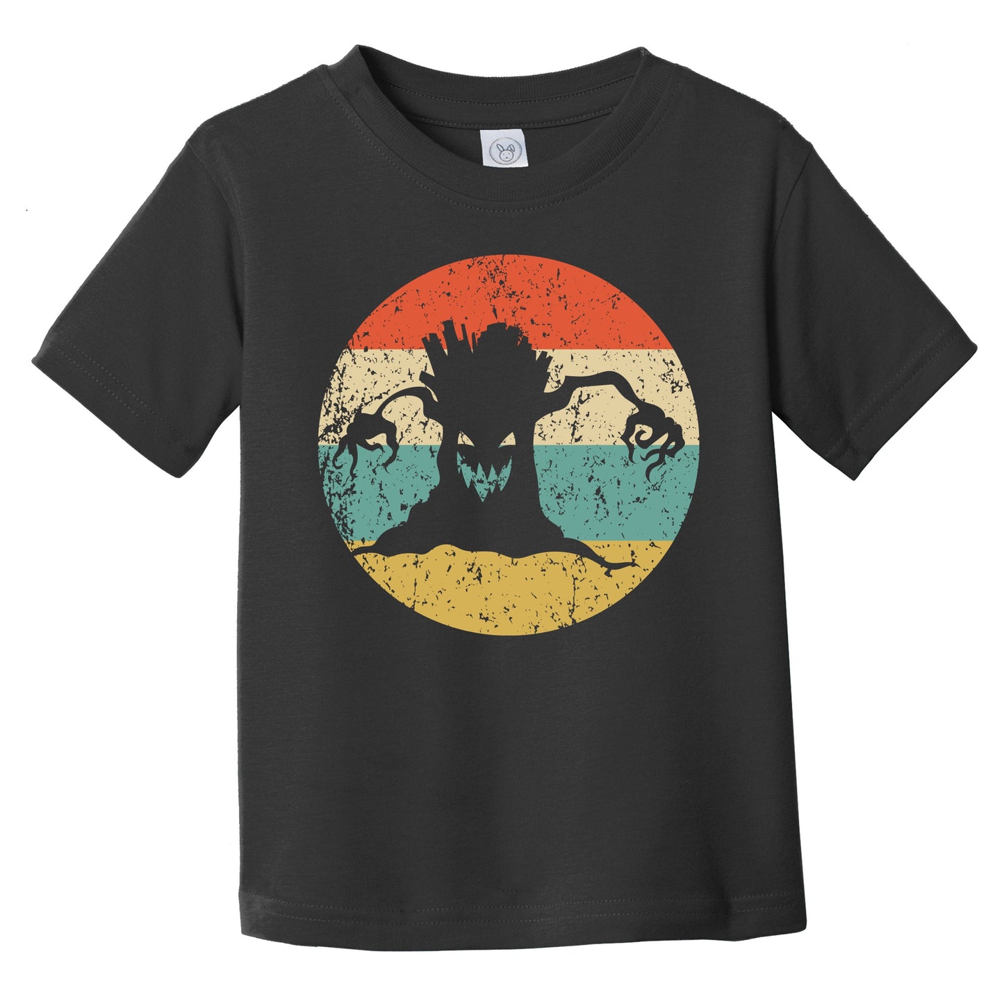 Retro Spooky Halloween Haunted Tree Silhouette Creepy Scary Infant Toddler T-Shirt