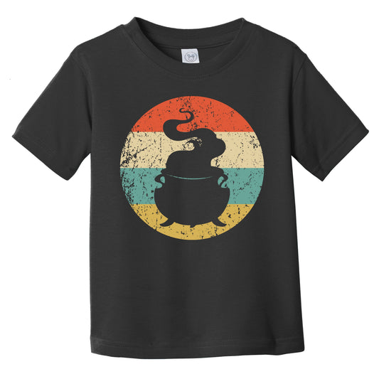 Retro Spooky Scary Witch Cauldron Silhouette Halloween Infant Toddler T-Shirt