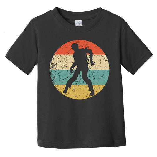 Halloween Spooky Scary Zombie Silhouette Creepy Retro Infant Toddler T-Shirt