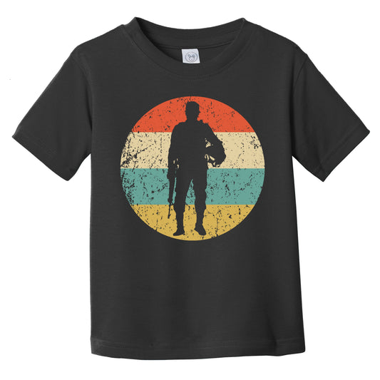 Standing Soldier Silhouette Retro Military Infant Toddler T-Shirt