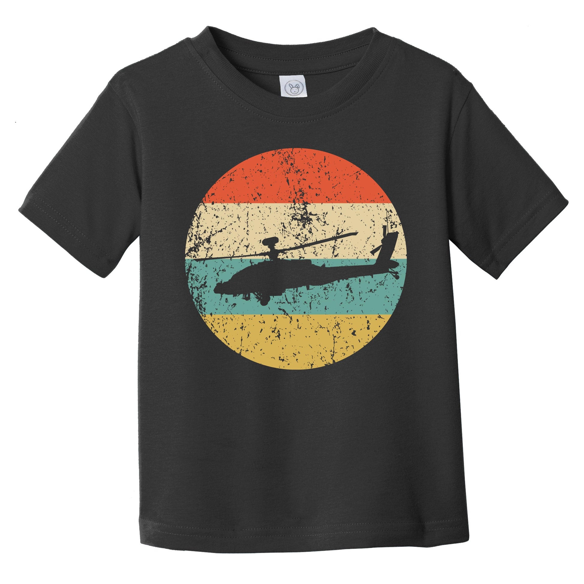 Chinook Helicopter Silhouette Retro Military Infant Toddler T-Shirt