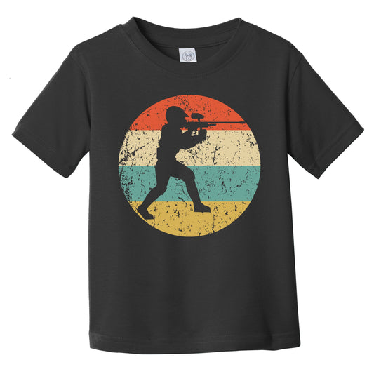 Paintball Player Silhouette Retro Sports Infant Toddler T-Shirt