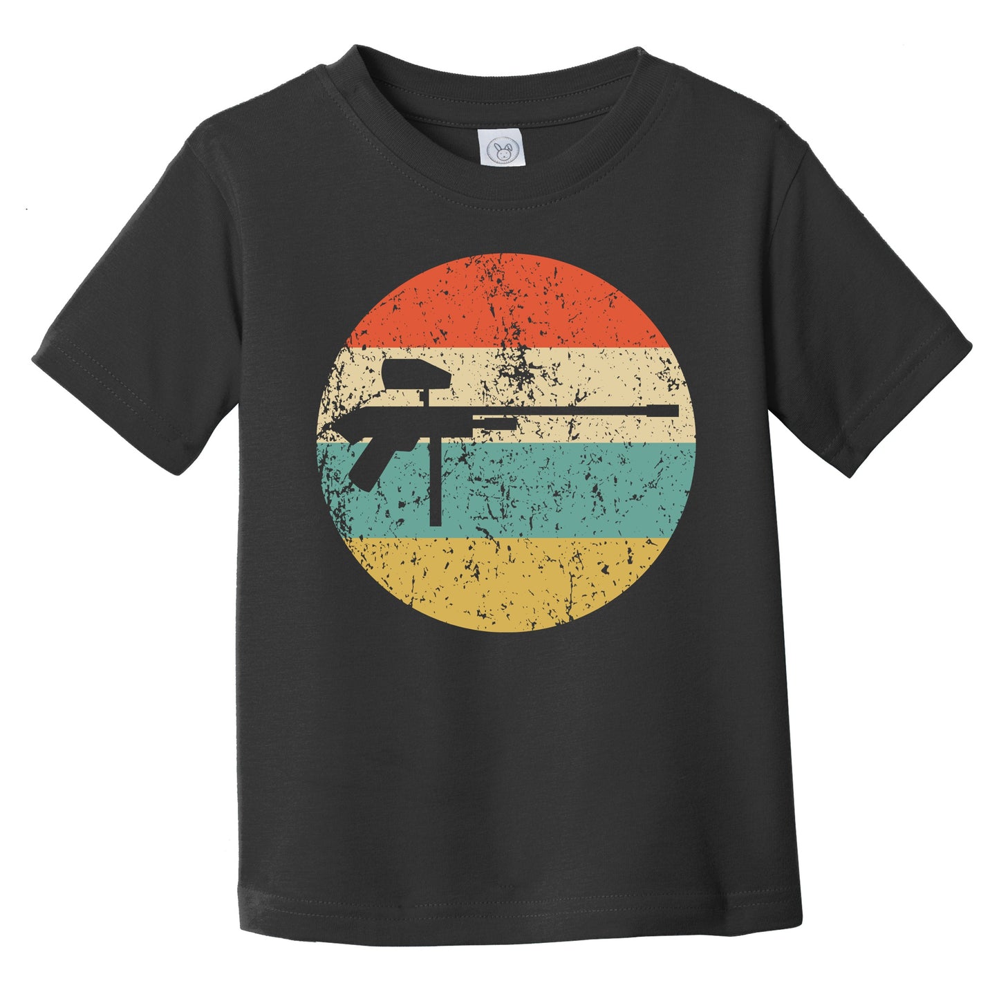 Paintball Gun Silhouette Retro Sports Infant Toddler T-Shirt
