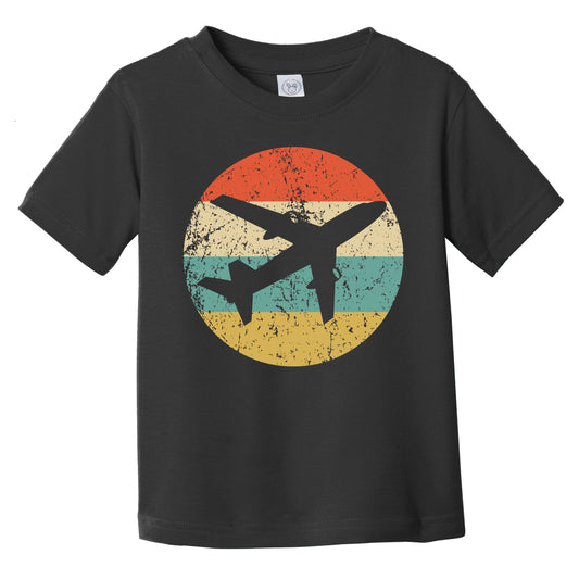 Airplane Silhouette Retro Pilot Infant Toddler T-Shirt