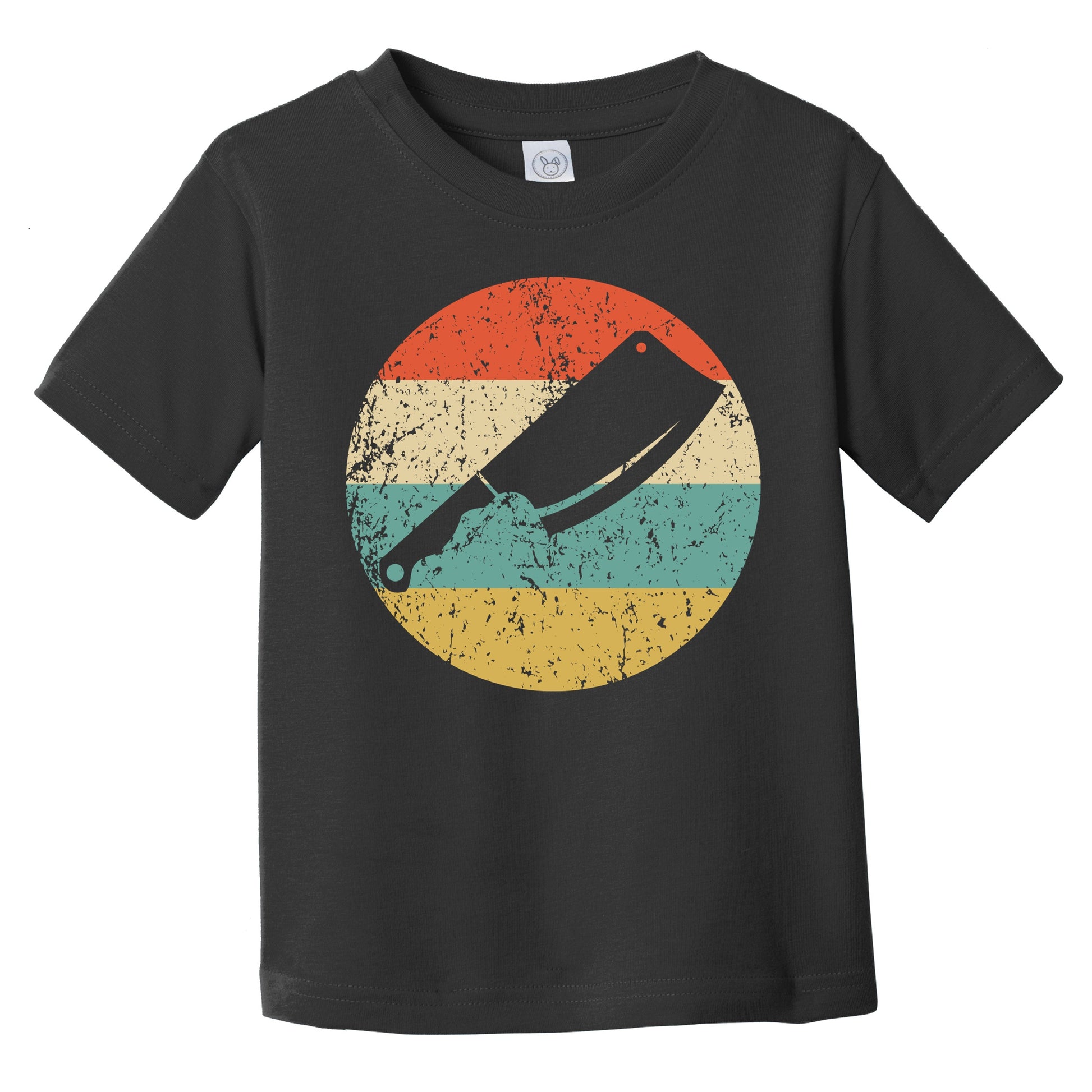 Meat Cleaver Knife Silhouette Retro Butcher Chef Infant Toddler T-Shirt