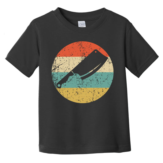 Meat Cleaver Knife Silhouette Retro Butcher Chef Infant Toddler T-Shirt