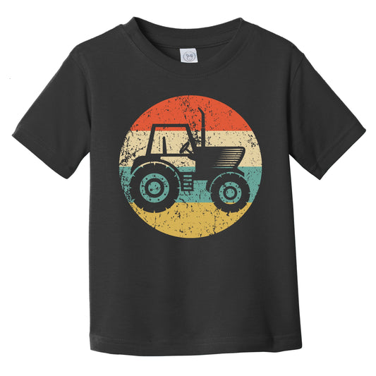Farm Tractor Silhouette Retro Farming Farmer Infant Toddler T-Shirt