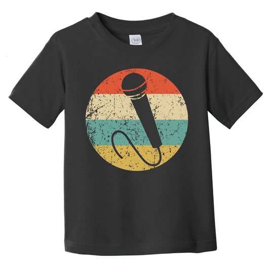 Microphone Silhouette Retro Karaoke Singer Infant Toddler T-Shirt