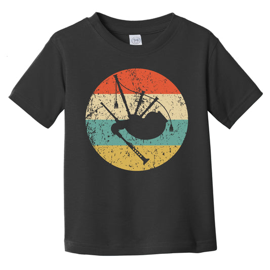 Bagpipes Silhouette Retro Music Musician Musical Instrument Infant Toddler T-Shirt