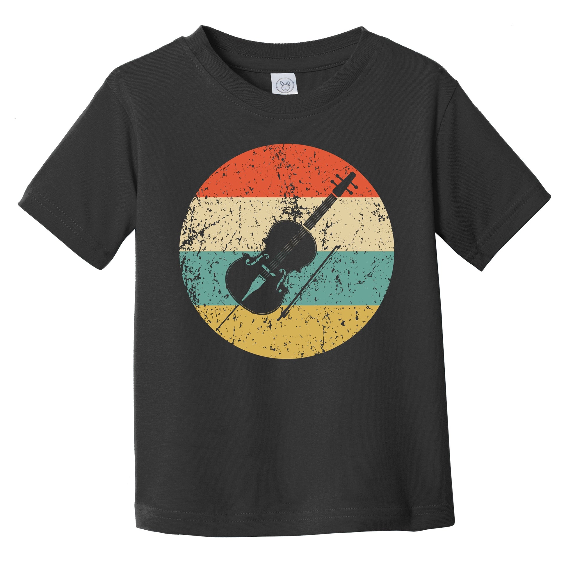 Cello Silhouette Retro Music Musician Musical Instrument Infant Toddler T-Shirt
