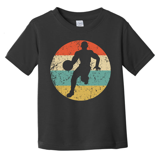 Basketball Player Silhouette Retro Sports Infant Toddler T-Shirt
