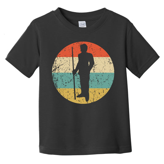 Billiards Player Pool Shark Silhouette Retro Sports Infant Toddler T-Shirt