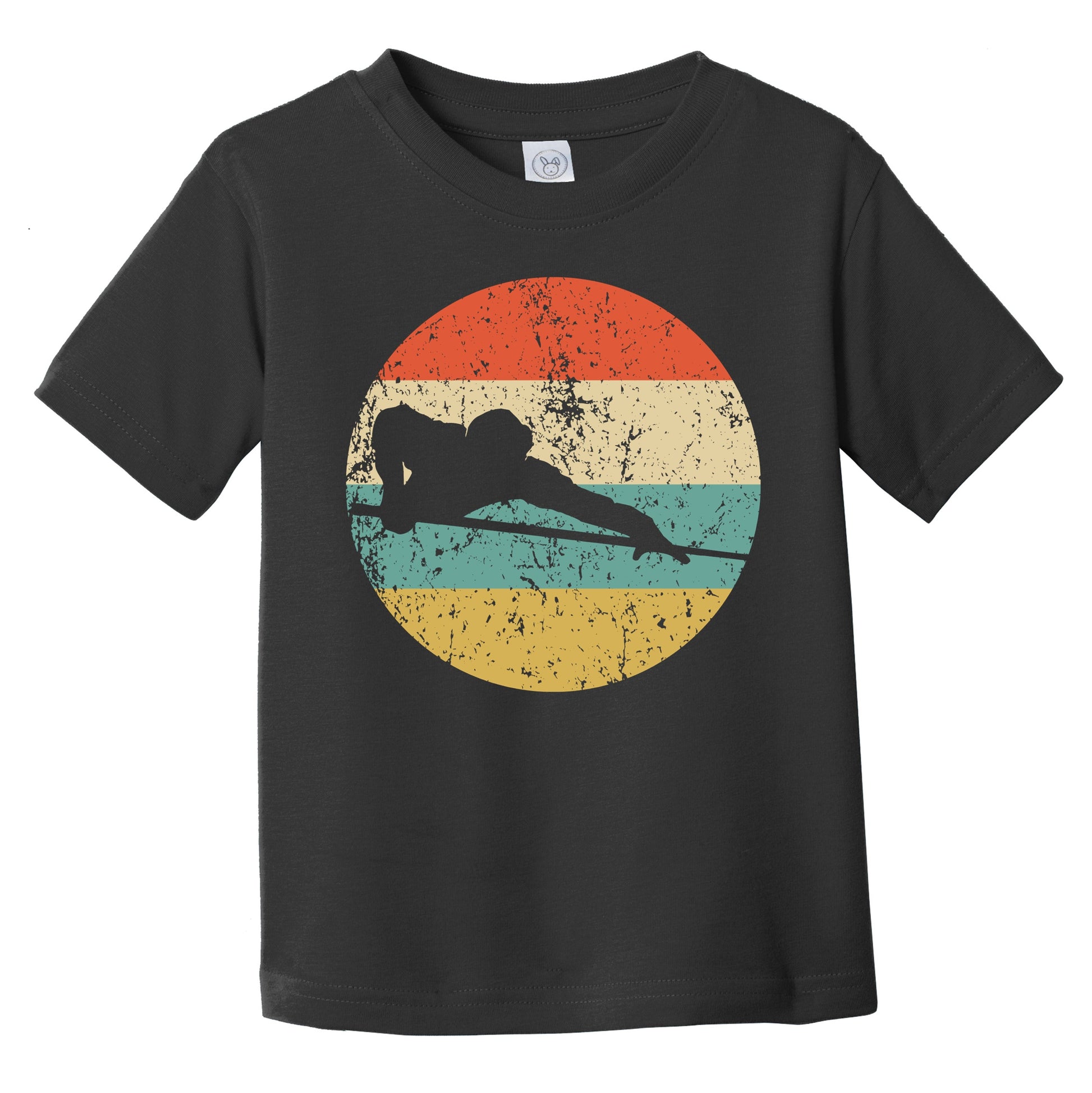 Pool Player Billiards Player Silhouette Retro Sports Infant Toddler T-Shirt