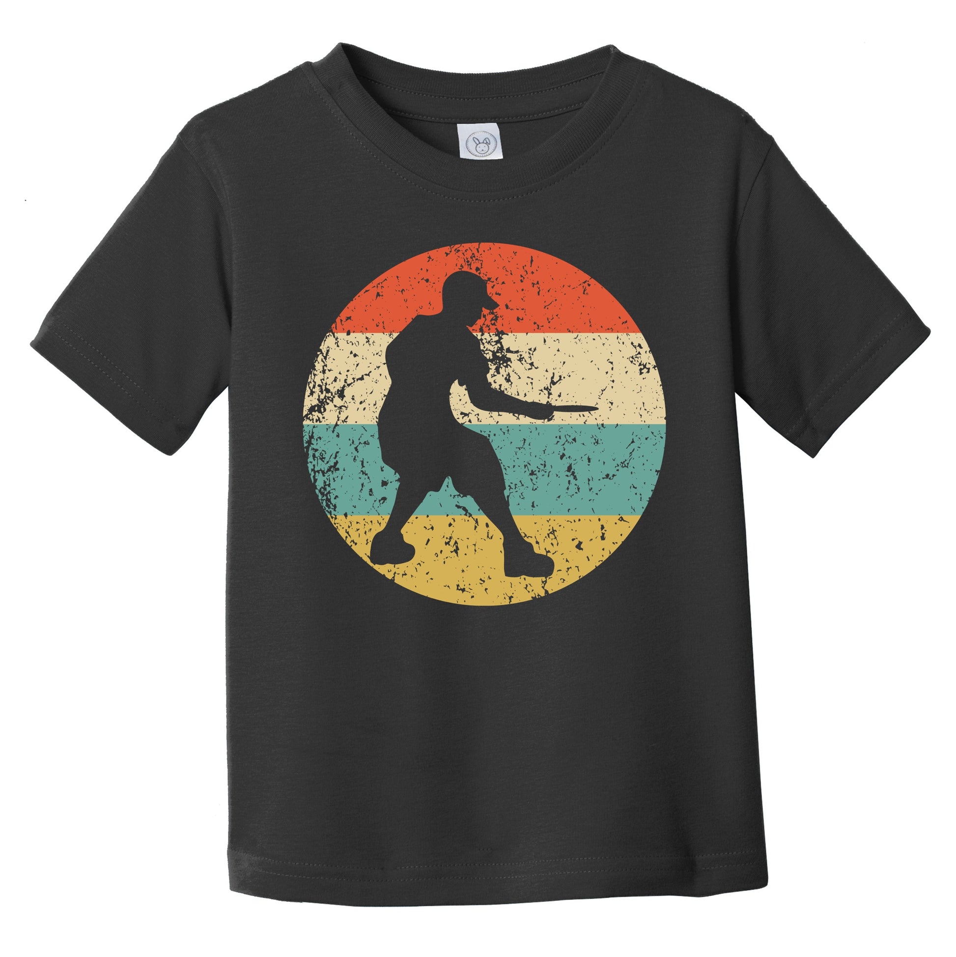 Disc Golf Player Silhouette Retro Sports Infant Toddler T-Shirt