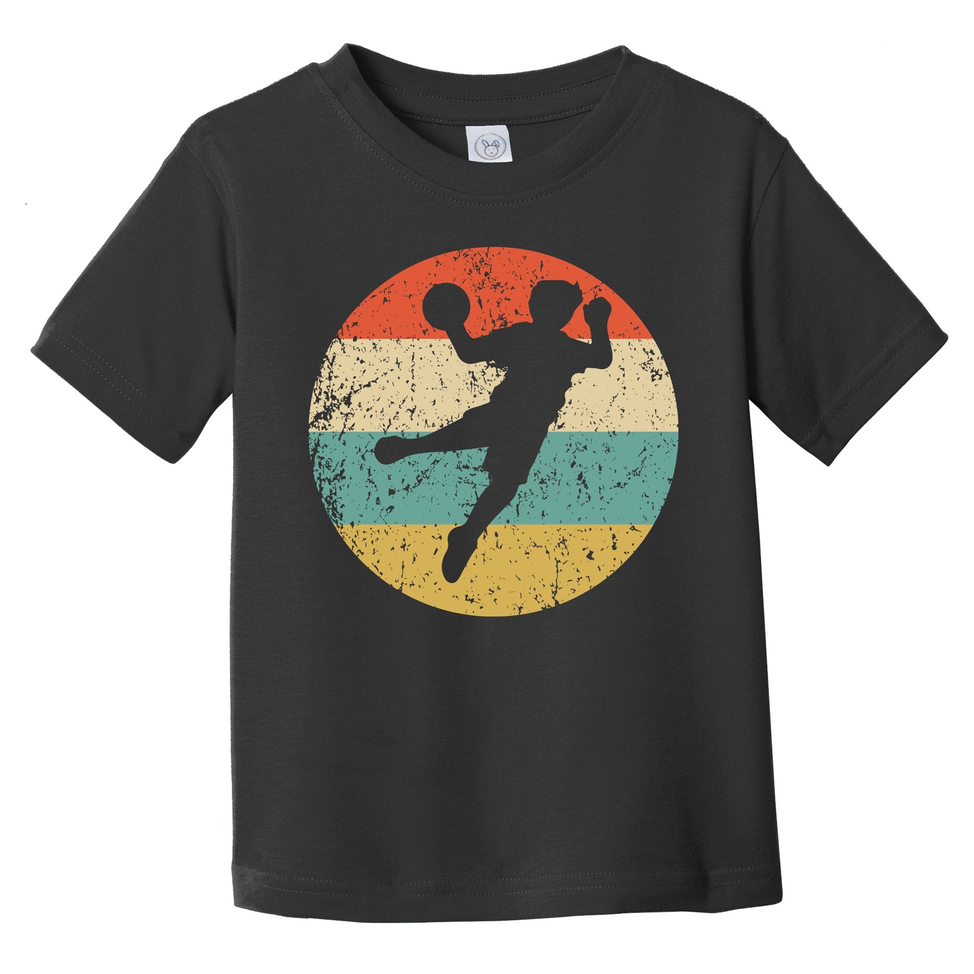 Handball Dodgeball Player Silhouette Retro Sports Infant Toddler T-Shirt