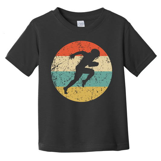 Running Back Football Player Silhouette Retro Sports Infant Toddler T-Shirt