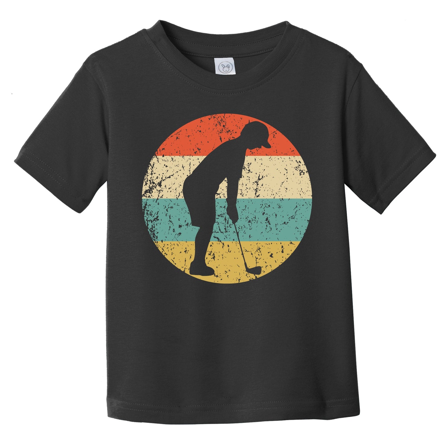 Golf Golfer Golfing Silhouette Retro Sports Infant Toddler T-Shirt