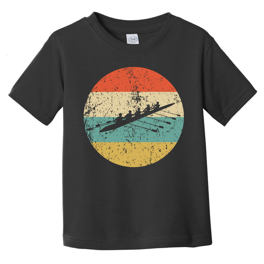 Crew Boat Rowing Silhouette Retro Sports Infant Toddler T-Shirt