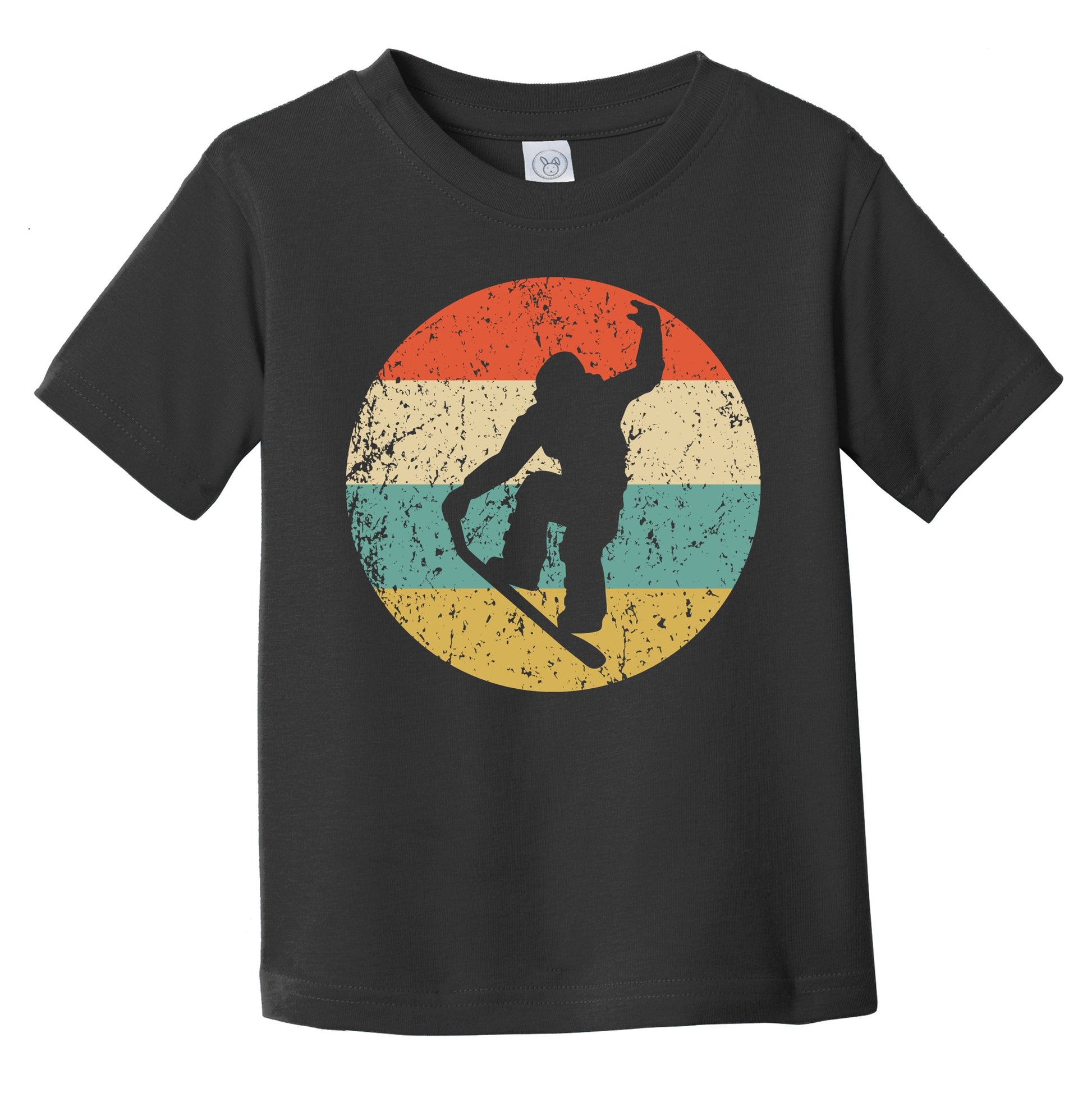 Snowboard Trick Nose Grab Silhouette Retro Snowboarding Infant Toddler T-Shirt