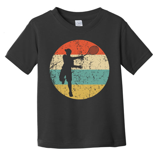 Tennis Player Silhouette Retro Sports Infant Toddler T-Shirt