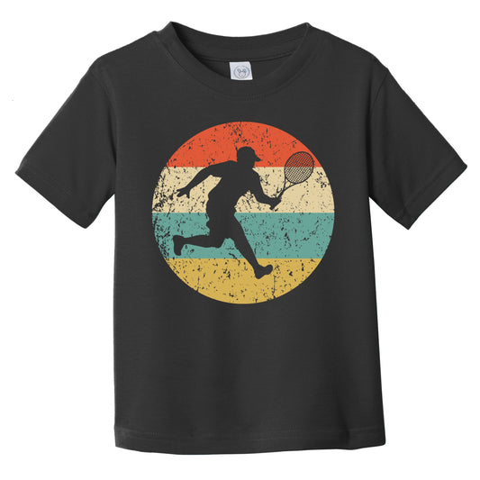 Tennis Player Silhouette Retro Sports Infant Toddler T-Shirt