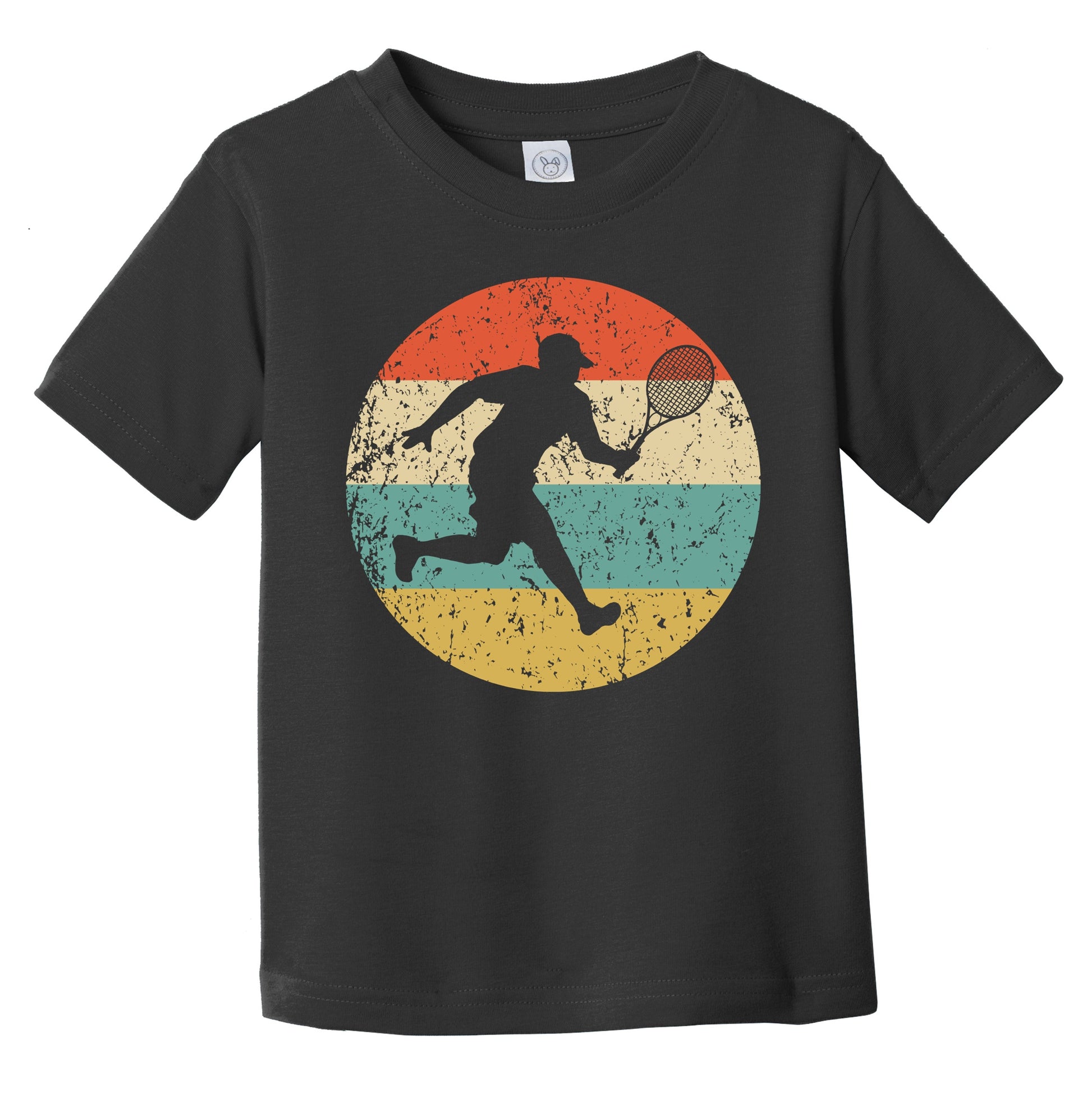 Tennis Player Silhouette Retro Sports Infant Toddler T-Shirt